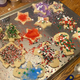 Gluten-free, dairy-free cutout Christmas sugar cookies on baking tray